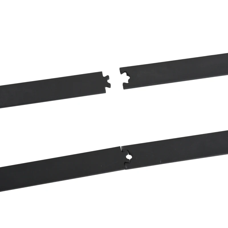 HOMCOM Kits de Accesorios para Doble Puerta Corredera de Granero Juego de Herrajes con Rodillo Rieles Tornillos Acero al Carbono Soporta 180 kg Longitud de 200 cm Negro