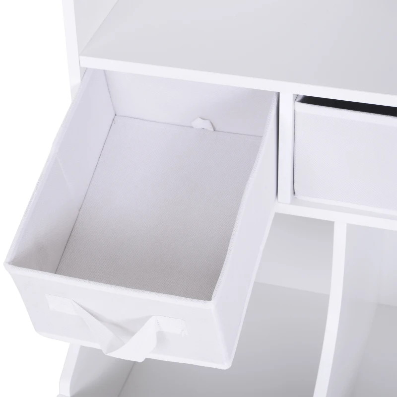 HOMCOM Estante Organizador para Juguetes Libros Estantería de Almacenamiento Habitación Infantil de 3 Niveles 8 Cajas