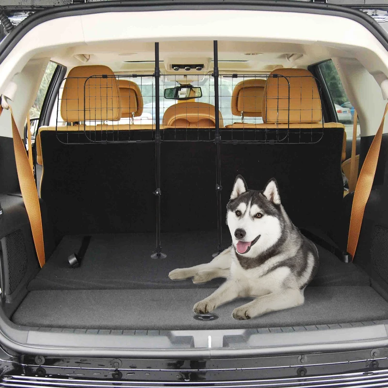 PawHut Barrera Proteccion Perro Reja Seguridad Acero Medida Universal Maletero Coche Perros