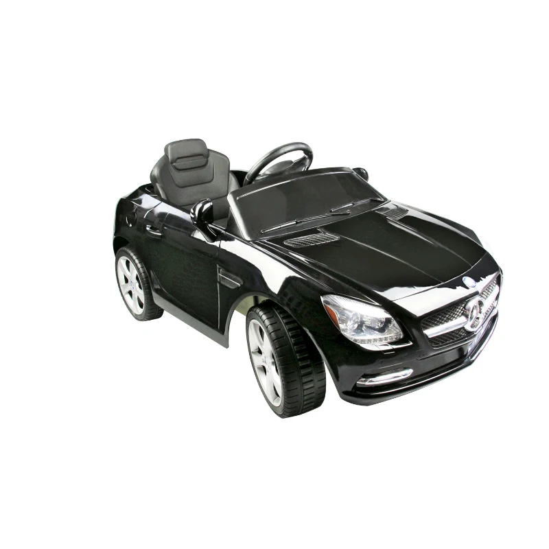 Coche Eléctrico Bateria 6V con Mando Control Remoto para Padres y Conexion MP3 Llaves encendido Luces de Faros y Claxon Mercedes Benz 81200 Color Negro Automóviles Infantiles para Niños