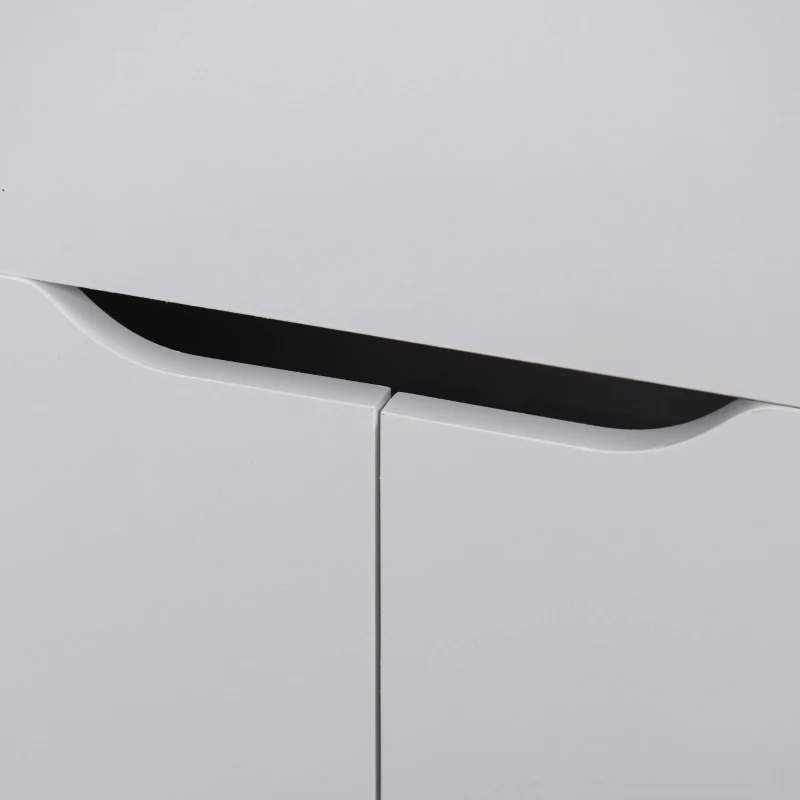 HOMCOM Mesa Escritorio Múltiples Posiciones Mesa de Ordenador Esquinera Forma de L con Cajón Estantes Abiertos Armario 140x117x76 cm Blanco y Madera