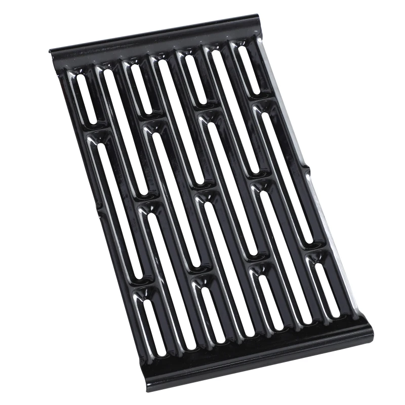 Outsunny Barbacoa de Gas con 5 Quemadores de Acero Inoxidable 14,4 KW Fogón y Parrilla con Tapa y Ruedas 125x51x100 cm Negro