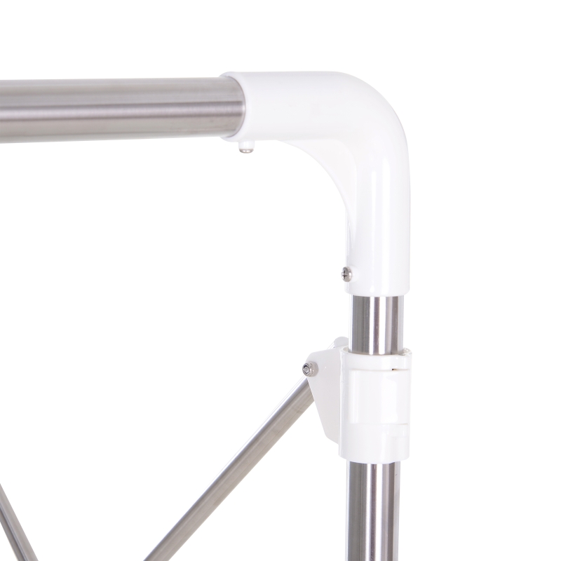 HOMCOM Tendedero Extensible y Plegable Tipo Acordeón con 7 Barras Colgantes y 2 Barras Laterales 76x133x16.5-110cm