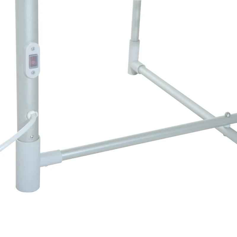 HOMCOM Tendedero Eléctrico Plegable 3 niveles Secador de Ropa con 30 Barras de Aluminio Caliente 73x67x144cm