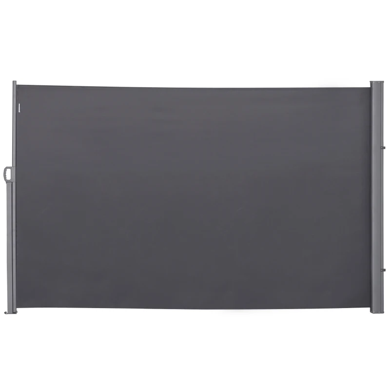 Outsunny Pantalla de Toldo Lateral Retráctil 300x180cm para Terraza Patio o Jardín de Mampara de Privacidad para Exterior Plegable Gris