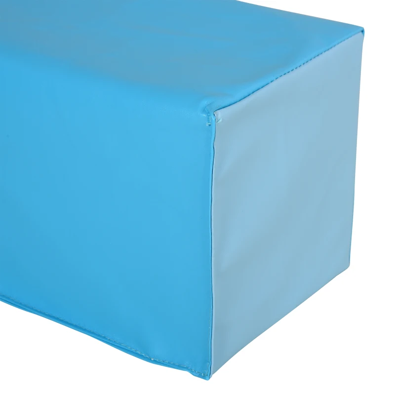 HOMCOM 5 Piece Climb and Crawl Activity Play Set Soft Foam Blocks for Baby Toddler Preschooler Indoor Play Equipment Learning Toys Blue