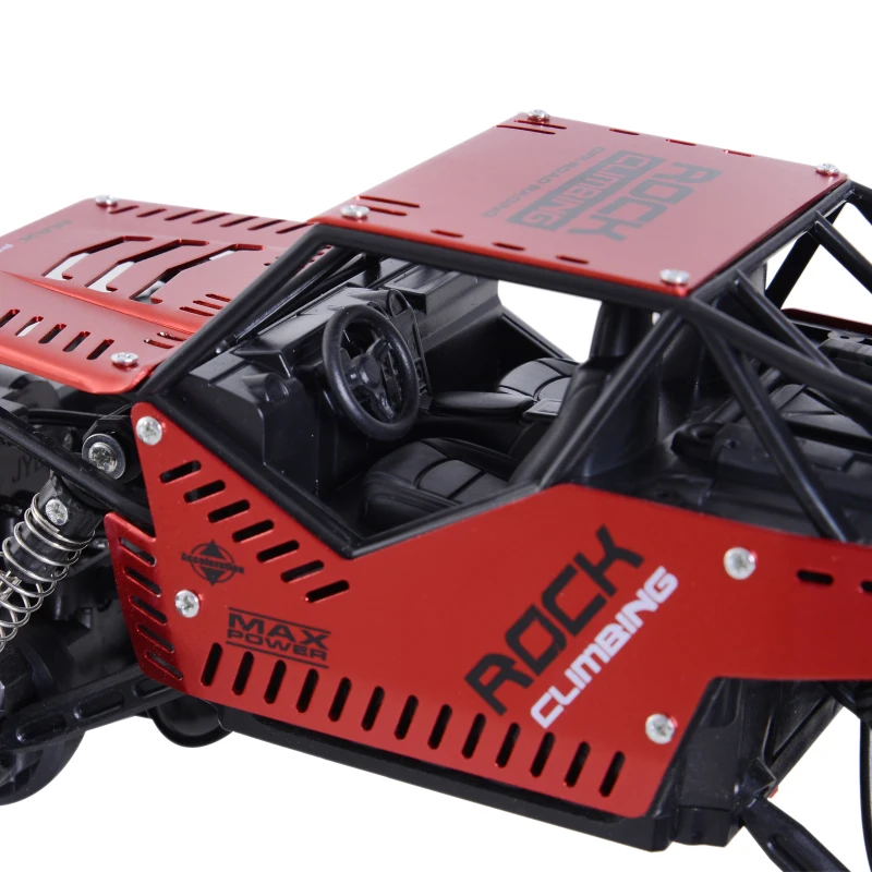 RC Coche Crawler Todoterreno 4x4 2.4GHz Coche Teledirigido Juguete Radiocontrol 1:16 20km/h para Niños +3 Años Rojo