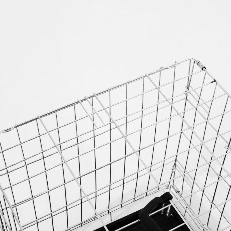 PawHut Transportin Plateado ABS y Acero 122x77x82cm