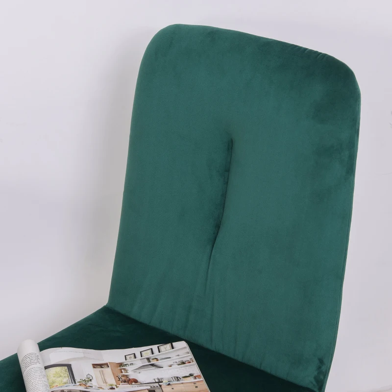 HOMCOM Juego de 2 Sillas de Comedor de Estilo Nórdico con Patas de Metal 44,5x59,5x91 Verde