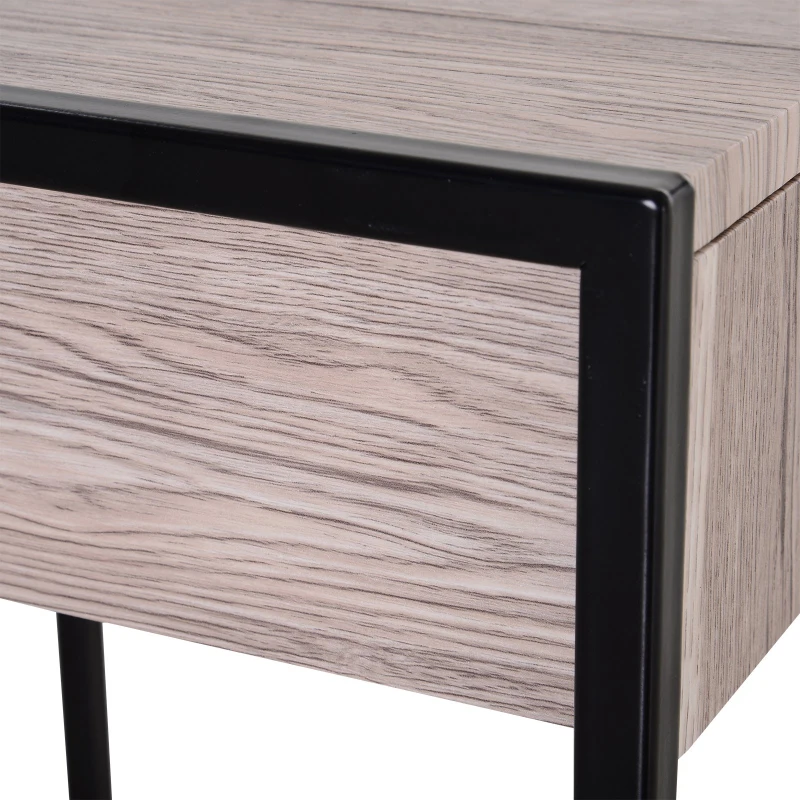 HOMCOM Mesa de Centro 3 Mesitas de Café Minimalista Patas de Acero con Funda de Plástico Mesa Nido para Salón 50x38x55 45x38x50 40x38x45 cm