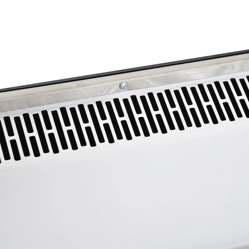 HOMCOM Radiador eléctrico Calefactor de vidrio Convector de Pared/Pie con Pantalla Táctil Temporizador y Control Remoto 2 Nivels Calor 1000/2000W