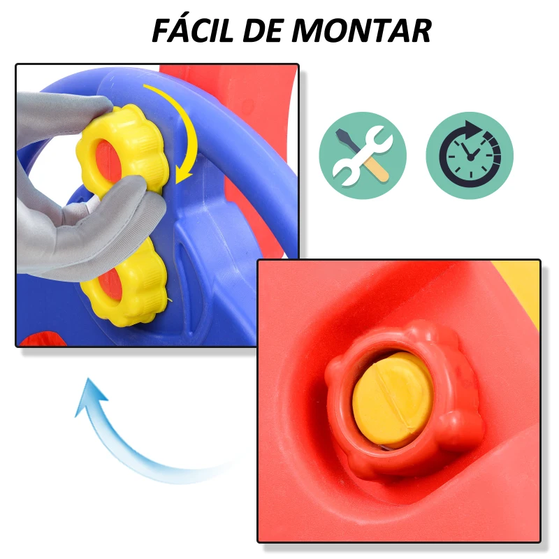 HOMCOM Columpio Infantil 90x120x66cm Niños de 9 a 36 meses Carga Max 50Kg