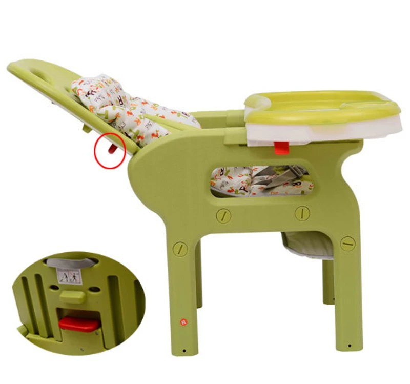 Trona Multifuncional 54x59x103cm Sillita Bebe Convertible Mecedora Balancin Mesa Verde