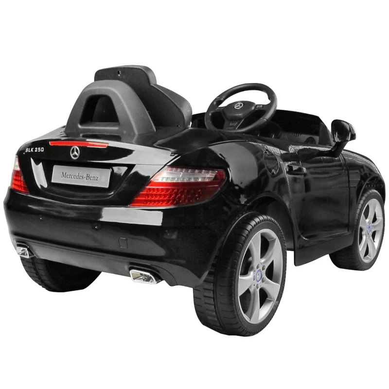 Coche Eléctrico Bateria 6V con Mando Control Remoto para Padres y Conexion MP3 Llaves encendido Luces de Faros y Claxon Mercedes Benz 81200 Color Negro Automóviles Infantiles para Niños
