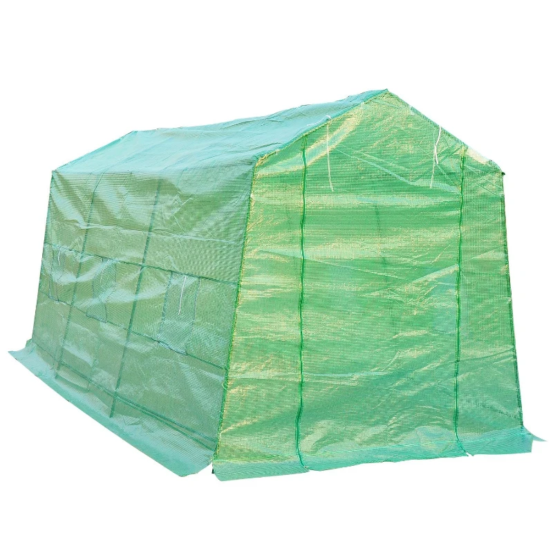 Homcom - Invernadero caseta 450x200x200 acero y plastico jardin terraza cultivo plantas