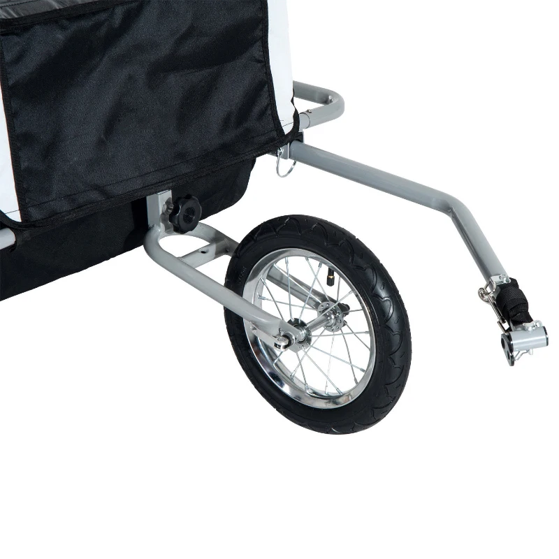 HOMCOM Child Bike Carrier, 2-Seater-Grey