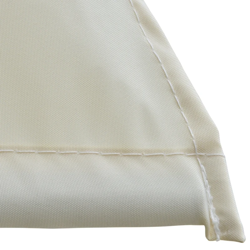 Outsunny Toldo Lateral Plegable de Balcón 120x120 cm en Forma de Abanico Aluminio con Soporte de Pared para Suelo Terraza Patio Beige