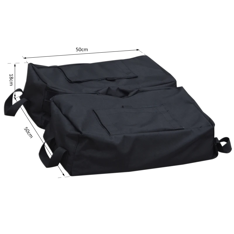 Outsunny Bolsa Arena de Peso para Base de Sombrilla Impermeable Desmontable con Pala Base Soporte de Patio Paragua Cuadrada Pesa máx. 50kg