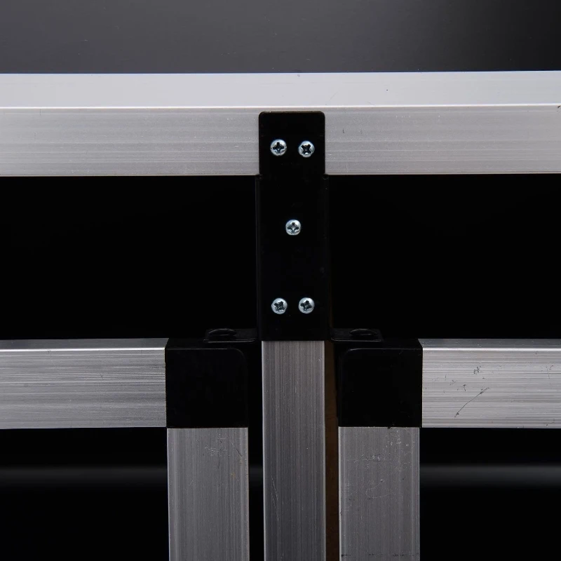 Pawhut Jaula de Transporte Hermética Para Perros - Aluminio y Madera Contrachapada - 104x91x69cm