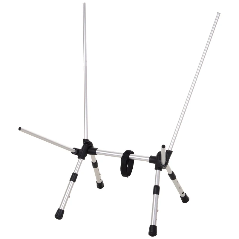 Silla de Camping Plegable con Bolsa de Transporte Altura Ajustable Ligera Sporta hasta 120kg Aluminio y Poliéster 58x49x55-64 cm Azul