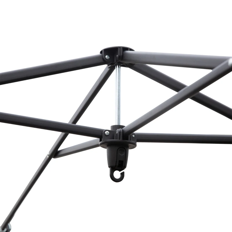 Outsunny Invernadero de Jardín 240x240x240 cm Caseta Vivero para Cultivos Plantas Flores con 2 Ventanas y Puerta con Cremallera de Acero y PE Verde