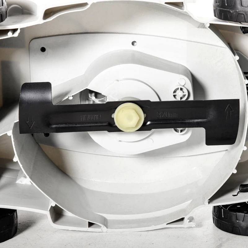 Outsunny Electric Rotary Lawnmower w/ 32cm Cutting Width, 25L Grass Box, Height Adjust