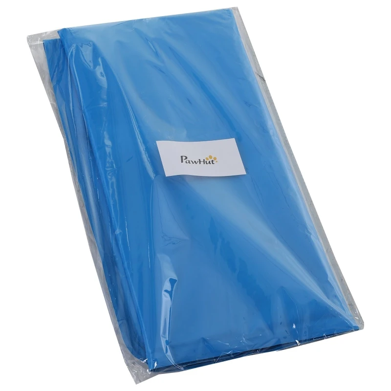 PawHut Alfombrillas de Enfriamiento para Mascotas Gel de Refrigeración para Perros y Gatos Baja Temperatura 2-6 Horas Fácil de Guardar Alta Comodidad 90x60x1cm Azul