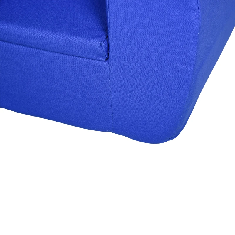 HOMCOM Sillón para Niños Mayores de 12 Meses Sofá Infantil de Bebé con Reposabrazos Cubierta de Algodón Hecho con Esponja 53x35x44,5 cm Azul