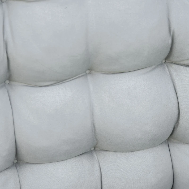 Outsunny Tumbona Plegable Silla Reclinable con Cojín Extraíble Acolchado de Texteline para Patio Playa Jardín Carga 120 kg 90x65x110 cm Gris