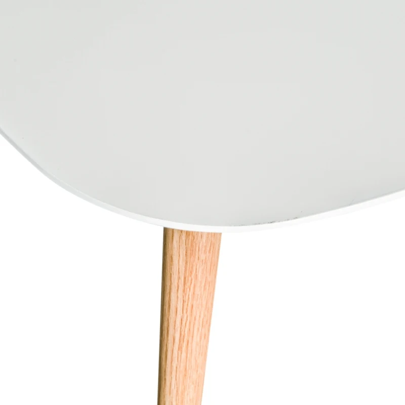 HOMCOM Mesa de Café Mesita de Centro Nórdico Pata de Madera Maciza Mesa Juego Auxiliar para Salón Mesa Triángulo Original 75.5x59.5x45.5cm