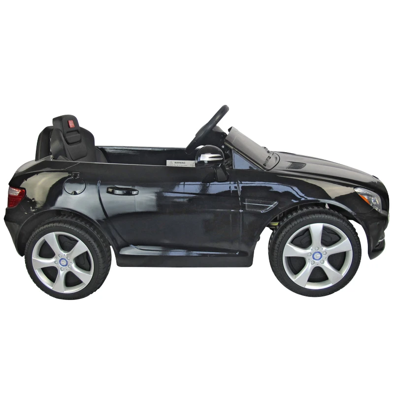 Coche Eléctrico Bateria 6V con Mando Control Remoto para Padres y Conexion MP3 Llaves encendido Luces de Faros y Claxon Mercedes Benz 81200 Color Negro Automóviles Infantiles para Niños