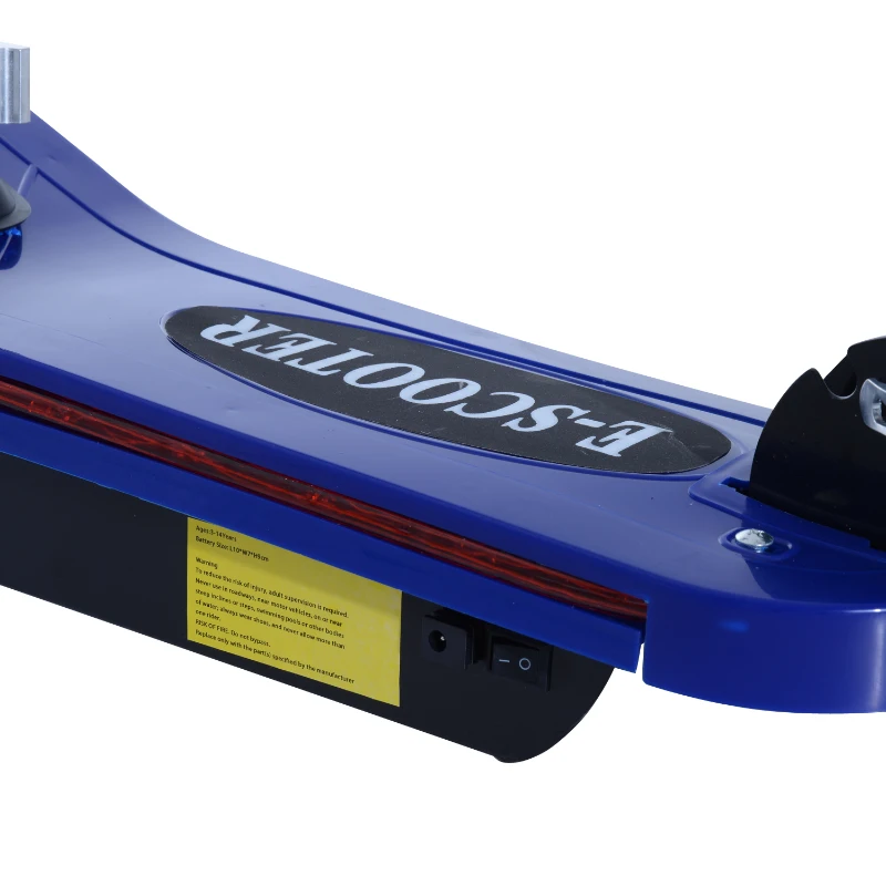 HomCom Patinete Eléctrico Plegable con Luz LED - Color Azul - 81.5x37x96cm