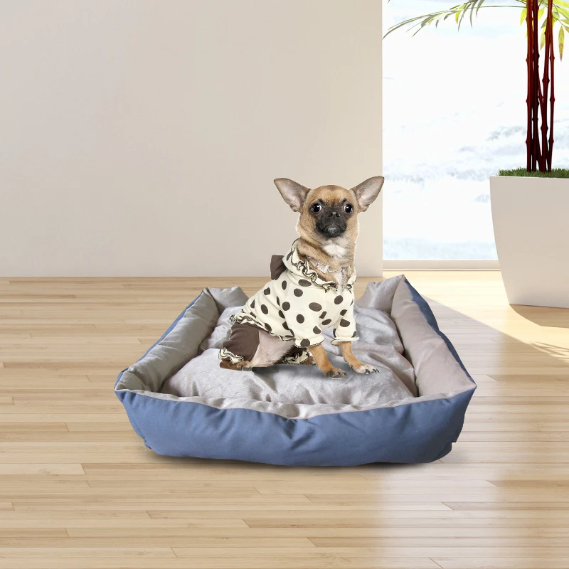 Cama con Cojin para Mascota Perro Gato Mascotas 72x60x18 cm Suave y Lavable