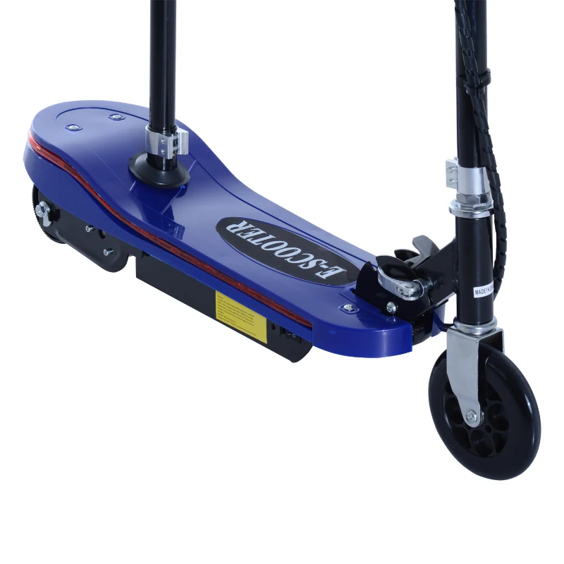 HomCom Patinete Eléctrico Plegable con Luz LED - Color Azul - 81.5x37x96cm
