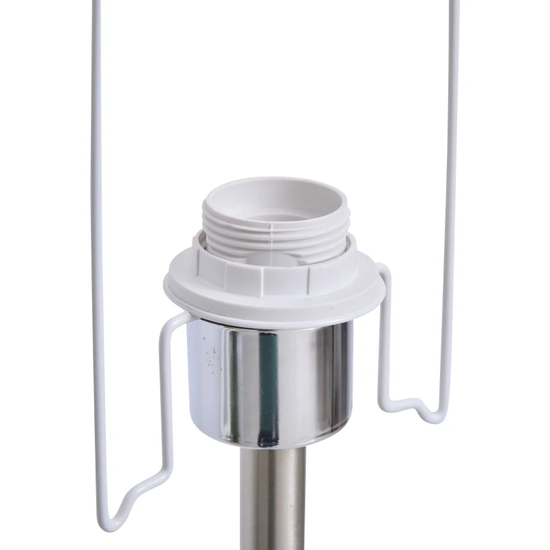 HOMCOM Lámpara de Pie Pantalla de Pluma de Ganso con Interruptor de Pedal Diseño Novedoso Lámpara de Suelo para Bombilla Máx. 40 W 40x40x160 cm Blanco
