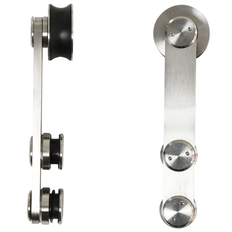 HOMCOM Kit para Puertas Correderas, Herraje Riel para Puertas Corredizas Sistema Carril de Acero Inoxidable con Tornillos Autorroscante y de Expansión Ф2,5x200 cm