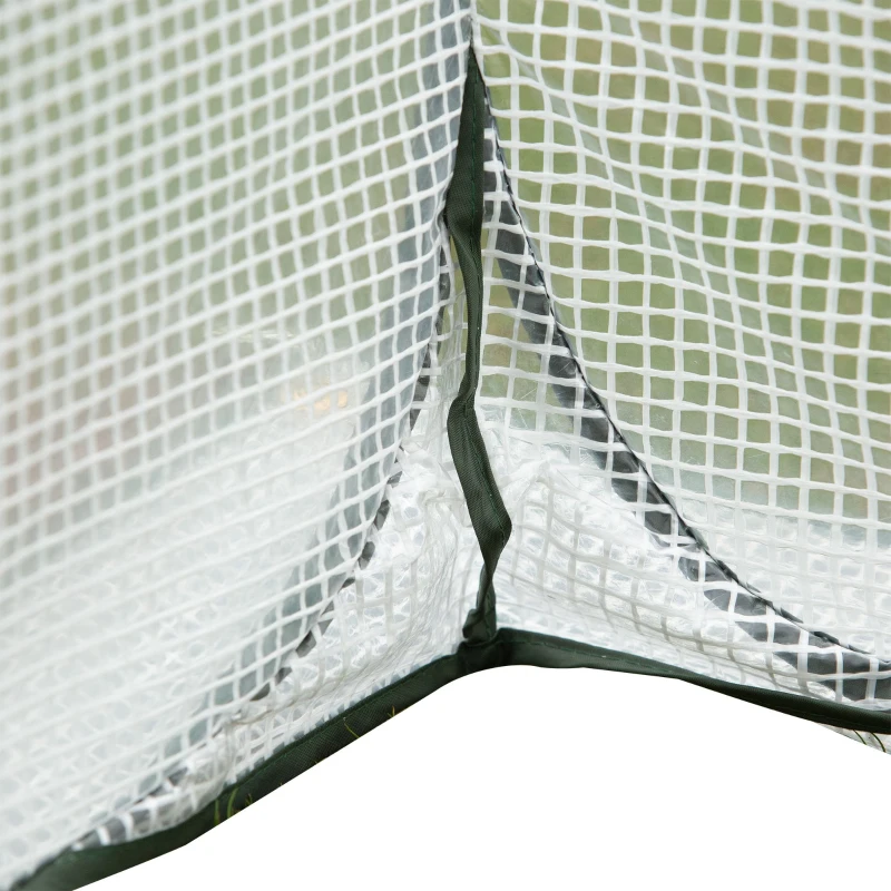 Outsunny Mini Invernadero 90x90x110 cm Portátil Autoinstalable Pop-up Compacto para Cultivo Plantas Verduras con Puerta y Bolsa de Transporte Blanco