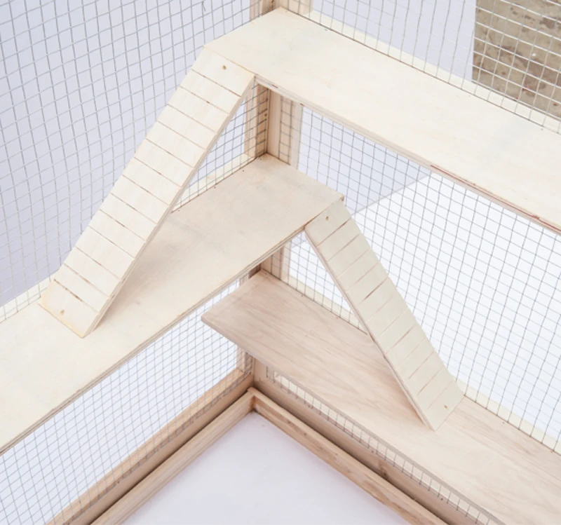 Jaula 115x60x90cm Madera Hamster Raton Conejo Chinchilla Roedores Madera NUEVO