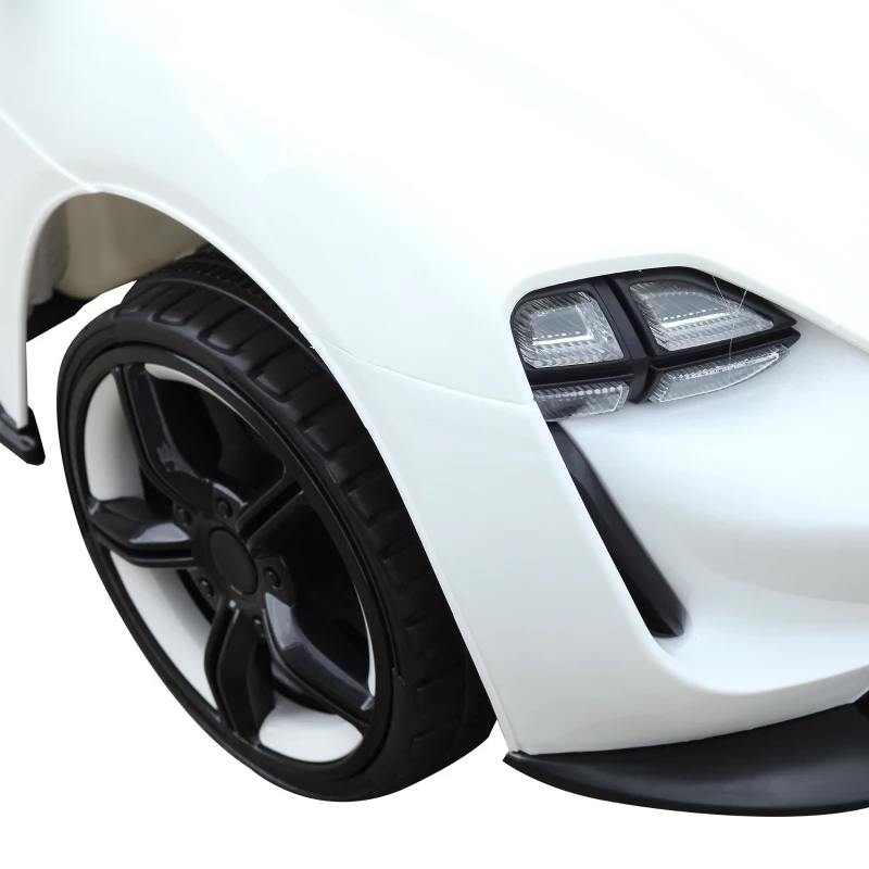 HOMCOM Coche Eléctrico para Niño +3 Años con Mando a Distancia MP3 USB Luces y Sonidos Apertura de Puerta Carga 25kg 115x65x50cm