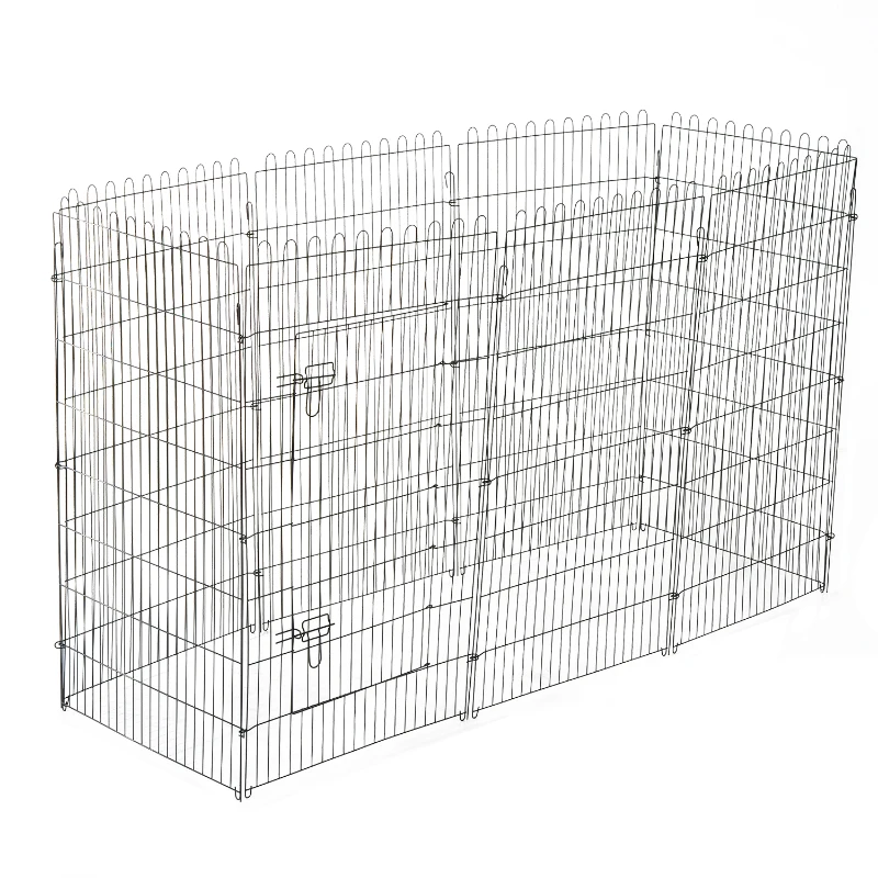PawHut® parque perros jaula plegable mascotas cerca entrenamiento cachorros 8 vallas 71x122cm