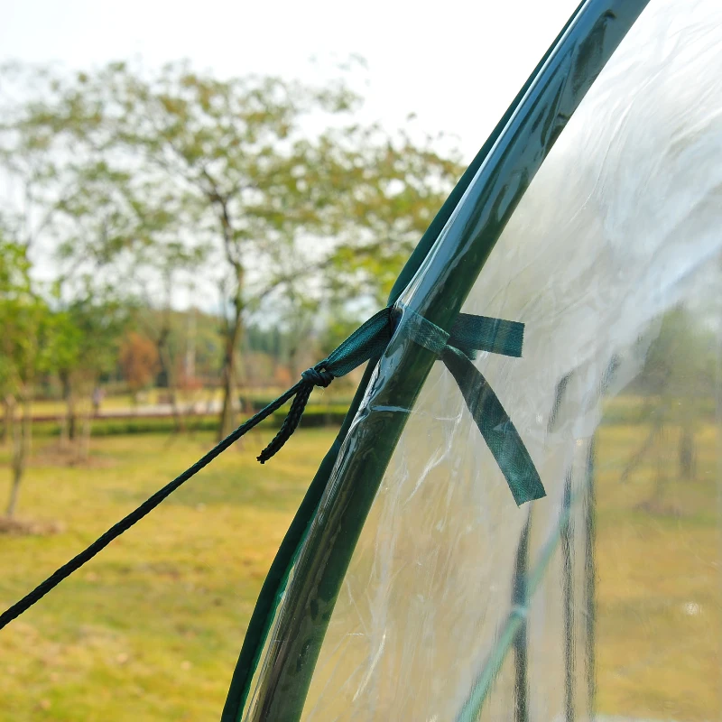 Outsunny Plastico Invernadero Caseta 350x200x200cm Acero Cultivo Plantas