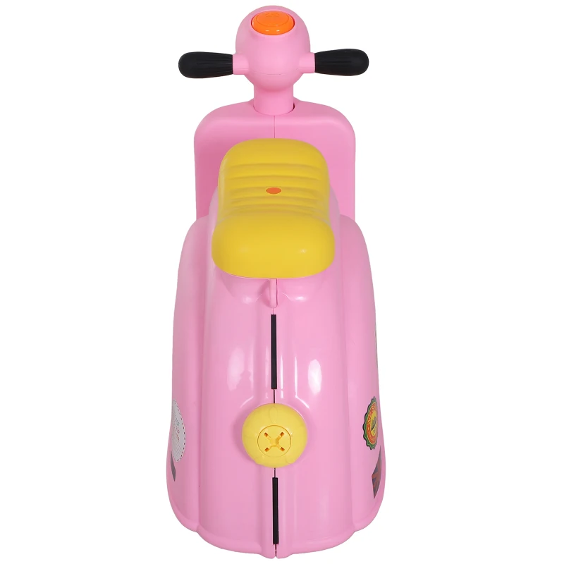 HOMCOM Bolso de Taquilla de Viaje Maleta Correpasillos con Forma de Moto para Niños Infantil de Mano Bebé Ride-On con 4 en 1 para los Niños Mayores de 3 Años