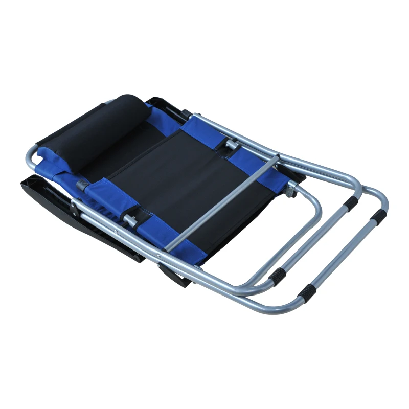 Tumbona Reclinable Plegable Jardín Silla Hamaca con Taburete Desmontable Almohada y Reposabrazos para Camping Terraza Playa Piscina 177x58x108cm Acero
