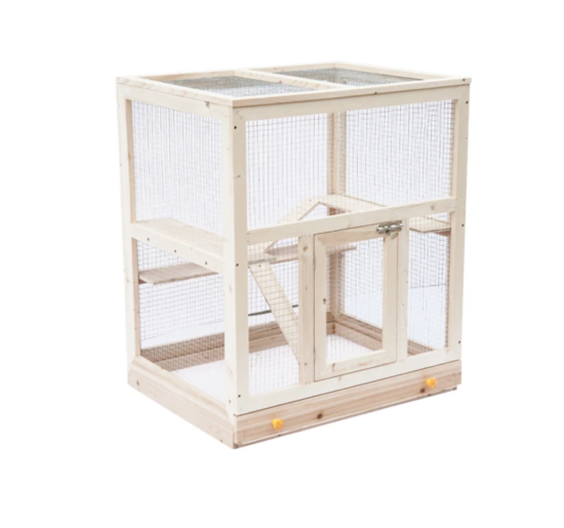 Jaula Madera 75x60x90cm Roedores Pequeños Hamster Raton Conejo Chinchilla