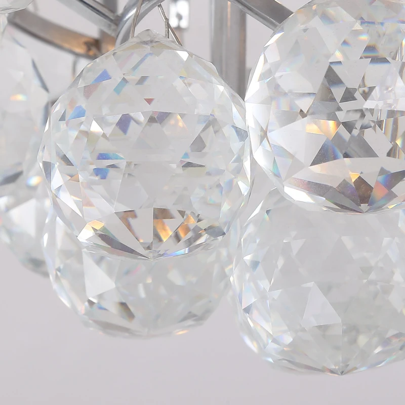 HOMCOM Lámpara de Techo de Cristal Moderna Lámpara de Araña Gotas de Lluvia para Bombillas G9 Máx. 25W para Dormitorio Sala de Estar Pasillo Ø30x20 cm Plateado