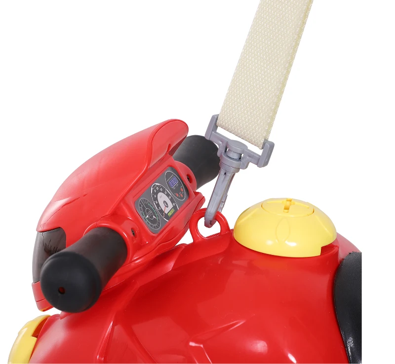 HOMCOM Maleta Correpasillos Niños con Forma de Moto Bolso de Taquilla de Viaje Infantil de Mano Bebé Ride-On con 4 en 1 para los Niños Mayores de 3 Años