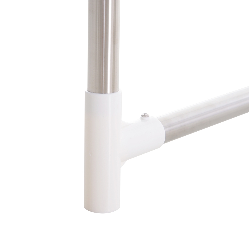 HOMCOM Tendedero Extensible y Plegable Tipo Acordeón con 7 Barras Colgantes y 2 Barras Laterales 76x133x16.5-110cm