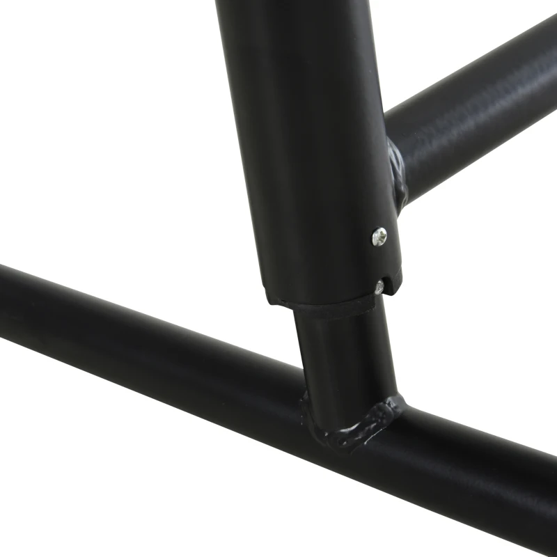 HOMCOM Barra de Pullup Plegable Barra de Dominadas Ajustable para Puerta Múltiple Uso para Ejercicios de Acero 102x35x25 cm Carga 110 kg Negro