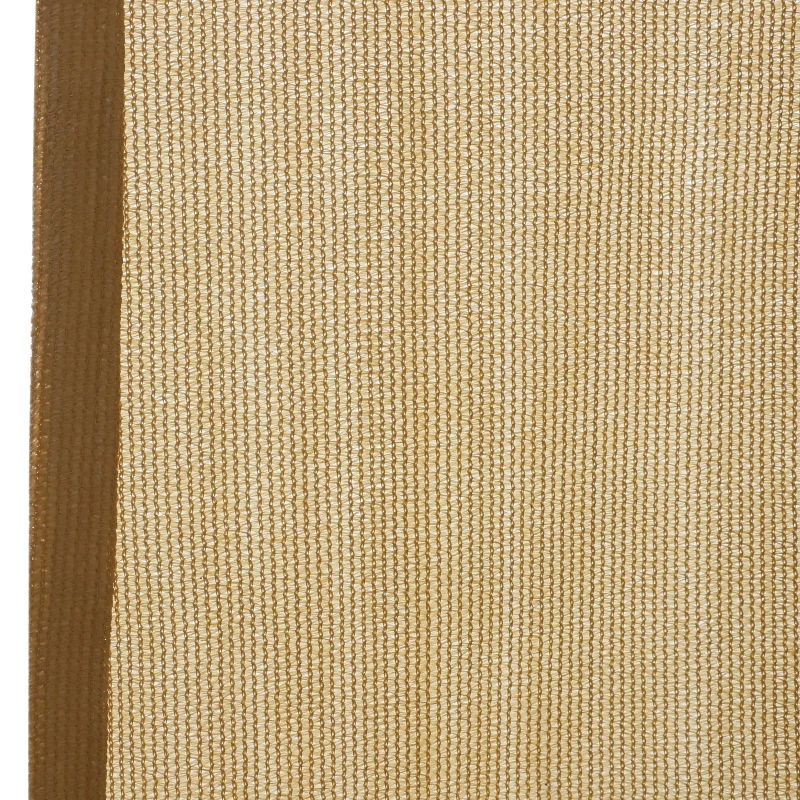 Outsunny Toldo Vela Triangular 5x5x5m Toldo Tipo Sombrilla Triángulo para Terraza Jardín o Camping de Acero y Polietileno HDPE 185 g/m²  Color Arena