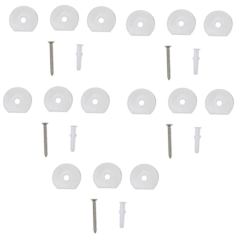 HOMCOM Kit para Puertas Correderas, Herraje Riel para Puertas Corredizas Sistema Carril de Acero Inoxidable con Tornillos Autorroscante y de Expansión Ф2,5x200 cm